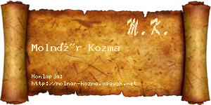 Molnár Kozma névjegykártya
